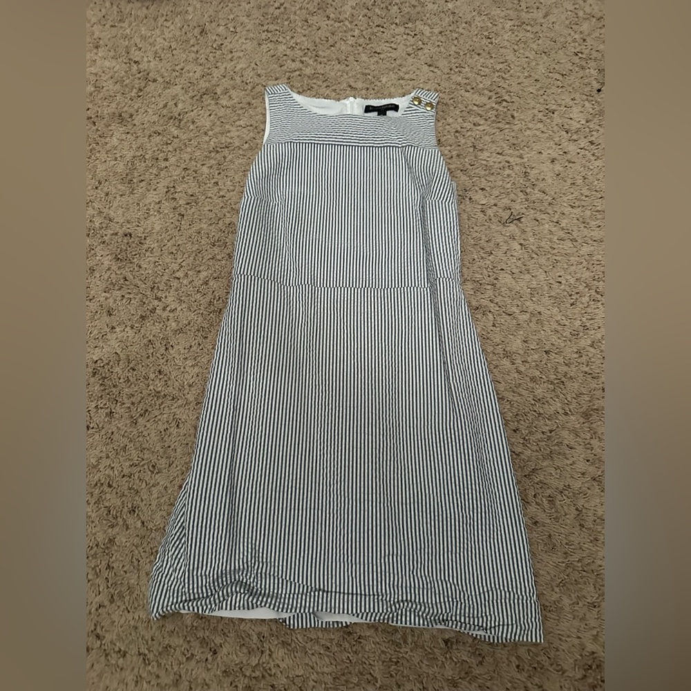 Banana Republic Blue and White Seersucker Dress